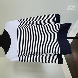 J.Crew Blue & White Stripe Top